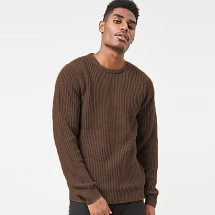 Herren Grobstrickpullover mit strukturiertem Rippdesign und lässiger Passform Heidi-Mode