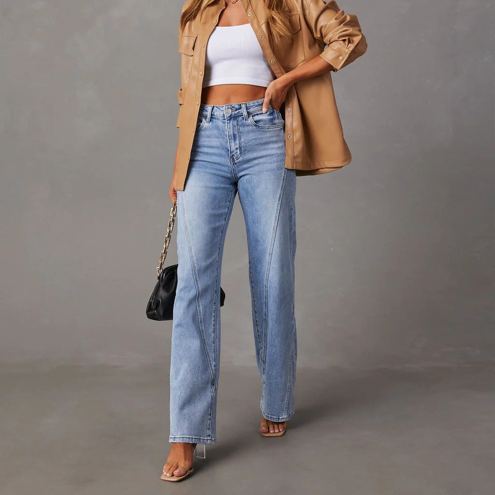 Damen Hochtaillierte Flared Jeans Heidi-Mode