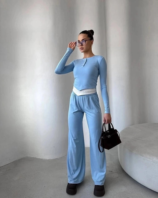 Damen Loungewear-Set mit elegantem Schnitt und bequemer Passform Heidi-Mode