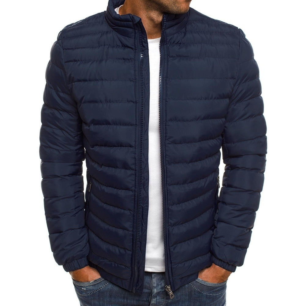 Herren Leichte Steppjacke mit hohem Kragen und elastischen Bündchen Heidi-Mode