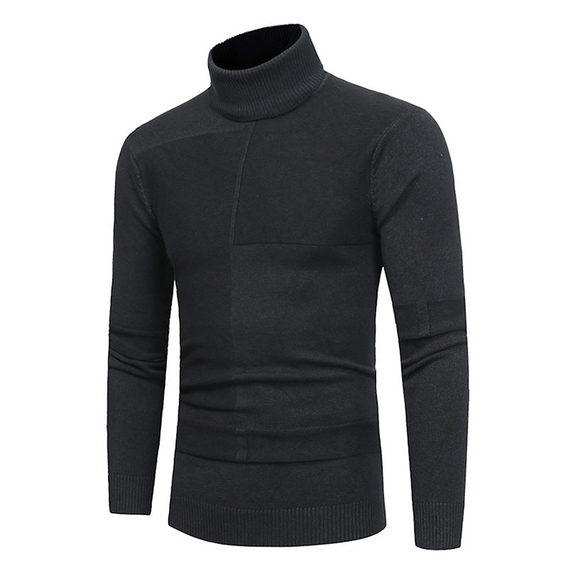 Herren Hochwertiger Rollkragenpullover aus weichem Strick Heidi-Mode