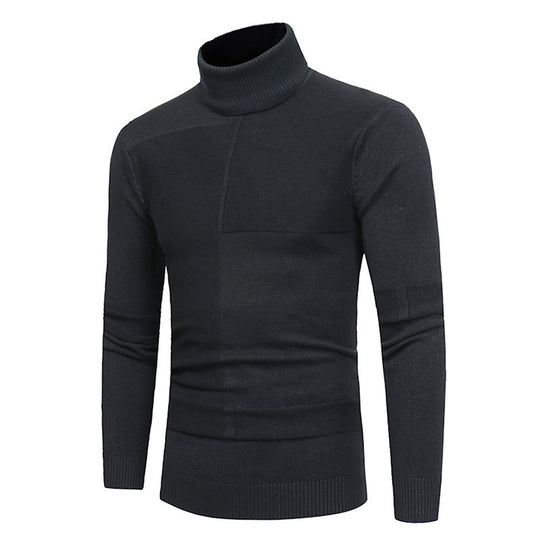 Herren Hochwertiger Rollkragenpullover aus weichem Strick Heidi-Mode