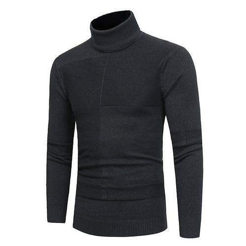 Herren Hochwertiger Rollkragenpullover aus weichem Strick Heidi-Mode