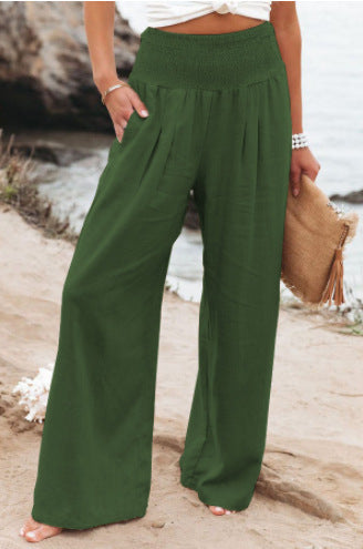 Damen Weite Sommerhose mit elastischem Bund und lockerer Passform Heidi-Mode