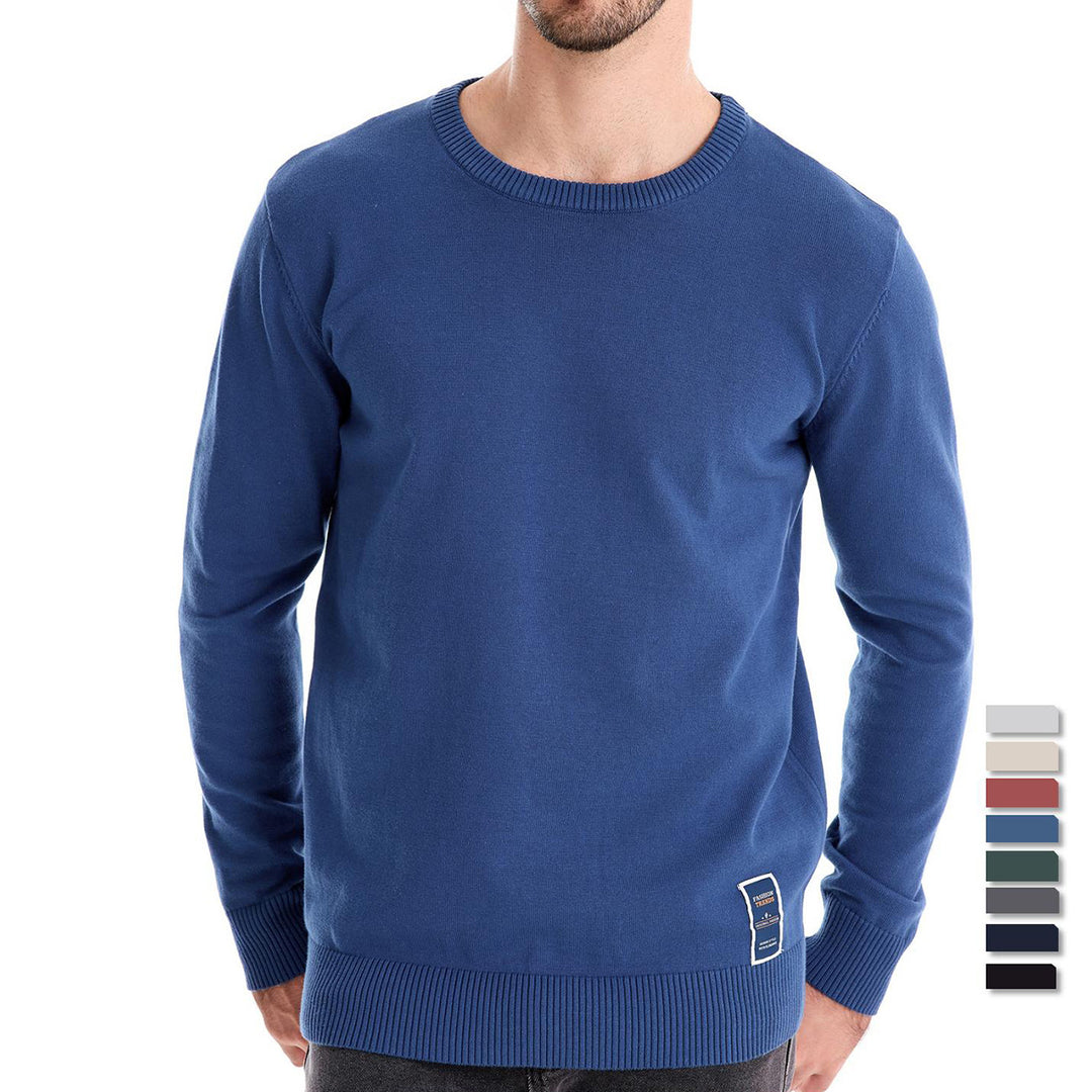 Herren Strickpullover aus hochwertiger Baumwollmischung mit angenehmer Passform Heidi-Mode