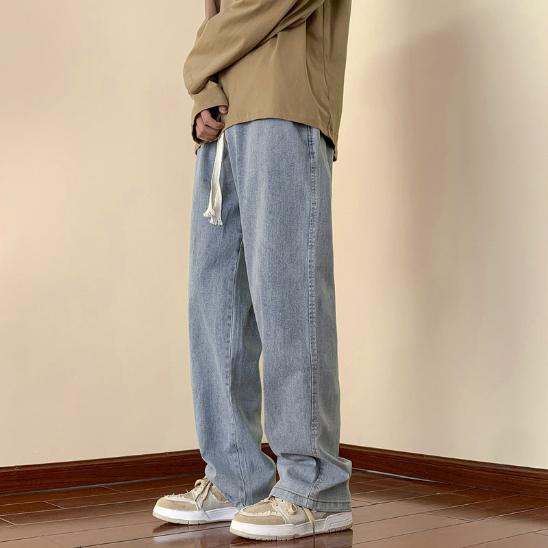 Herren lässige Denim-Hose mit bequemem Schnitt und elastischem Bund Heidi-Mode
