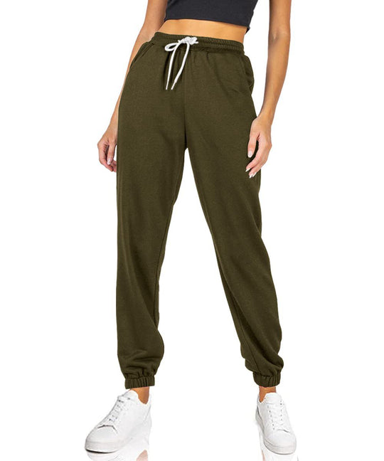 Damen Sportliche Jogginghose mit elastischem Bund und seitlichen Taschen Heidi-Mode