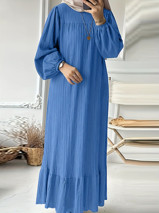 Damen Maxikleid mit waagerechtem Faltenwurf Heidi-Mode