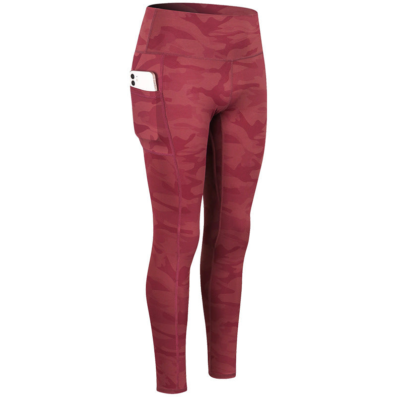 Damen Hochwertige Performance-Leggings mit praktischen Seitentaschen und elastischem Bund Heidi-Mode
