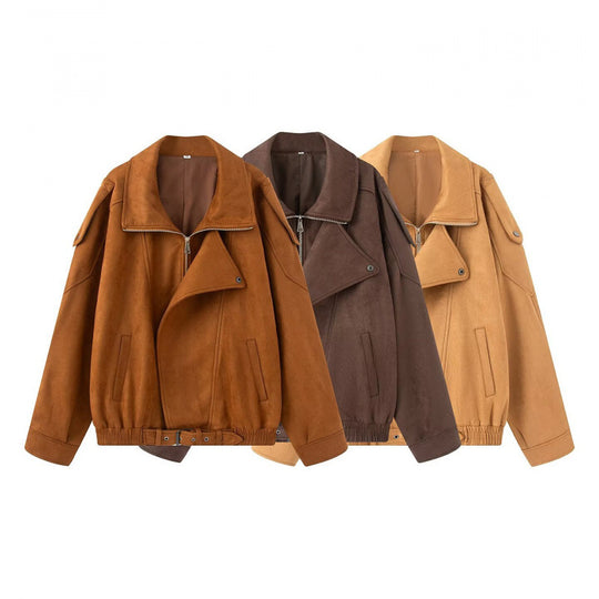 Damen lässige Oversize-Jacke aus hochwertigem Material Heidi-Mode