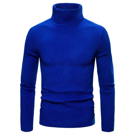 Herren Hochwertiger Rollkragenpullover aus feiner Rippstruktur Heidi-Mode