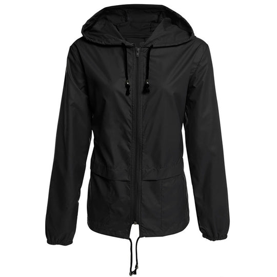 Damen leichte Übergangsjacke mit verstellbarem Kordelzug Heidi-Mode