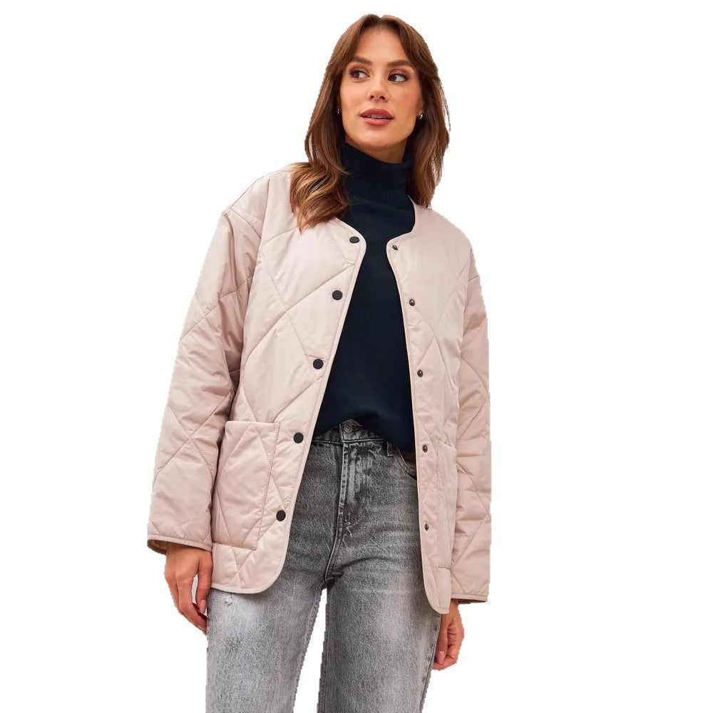Damen gesteppte Freizeitjacke mit hoch geschlossenem Kragen und modischem Schnitt Heidi-Mode