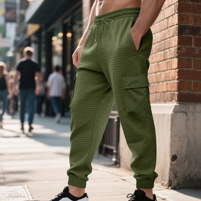 Herren Cargo-Jogginghose mit elastischem Bund und zahlreichen Taschen Heidi-Mode