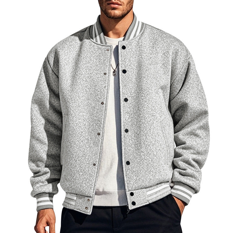 Herren Collegejacke mit elastischen Bündchen und hochwertiger Verarbeitung Heidi-Mode
