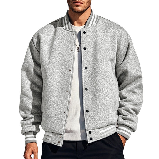 Herren Collegejacke mit elastischen Bündchen und hochwertiger Verarbeitung Heidi-Mode