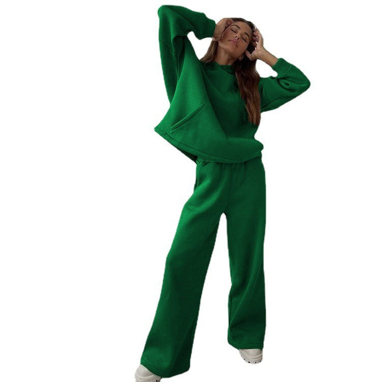 Damen lässiges und oversized Hoodie-Set mit weit geschnittenen Hosen Heidi-Mode