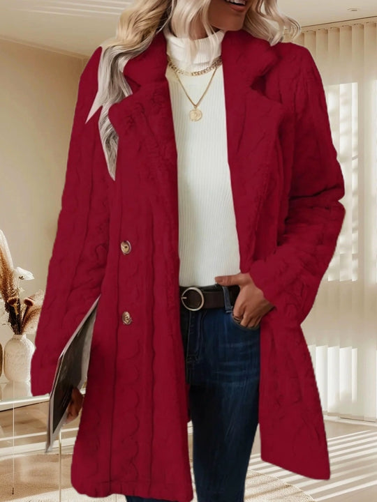 Damen Kuschelige Strickjacke mit hochfloriger Optik und knöpfbarem Verschluss Heidi-Mode