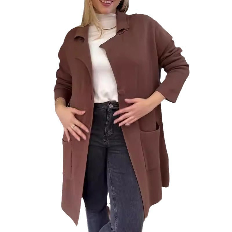 Damen Elegante und bequeme Übergangsjacke mit praktischen Taschen Heidi-Mode
