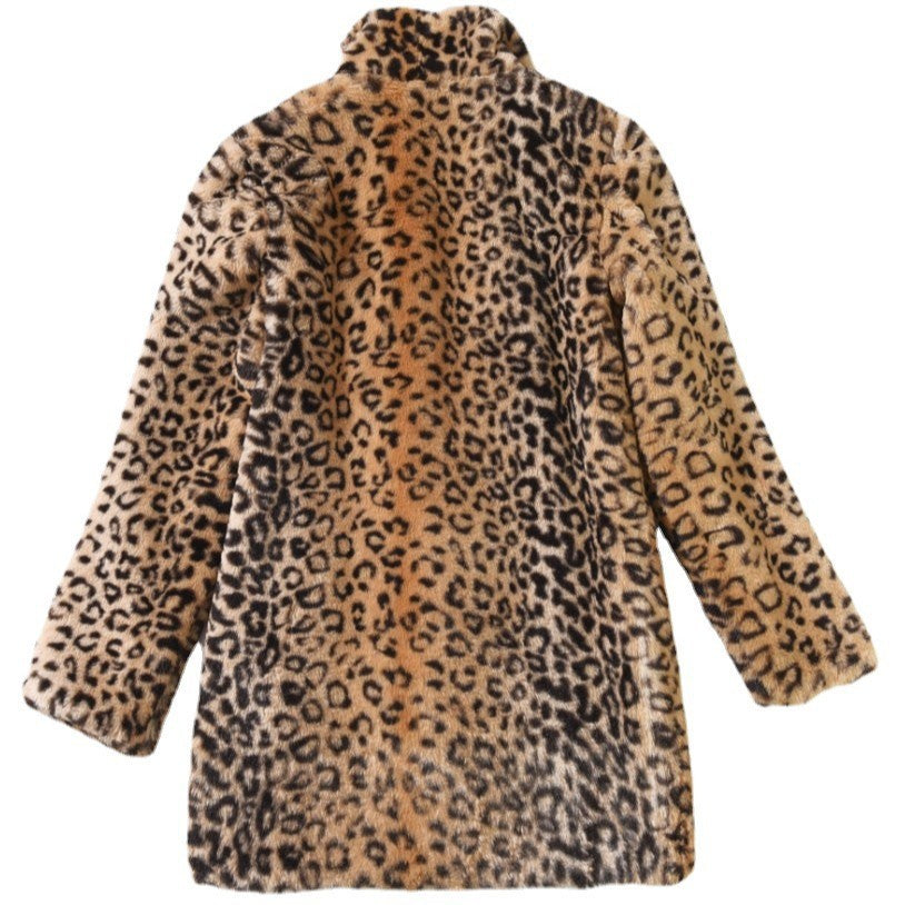 Damen Kuschelige Leopardenfelljacke Heidi-Mode
