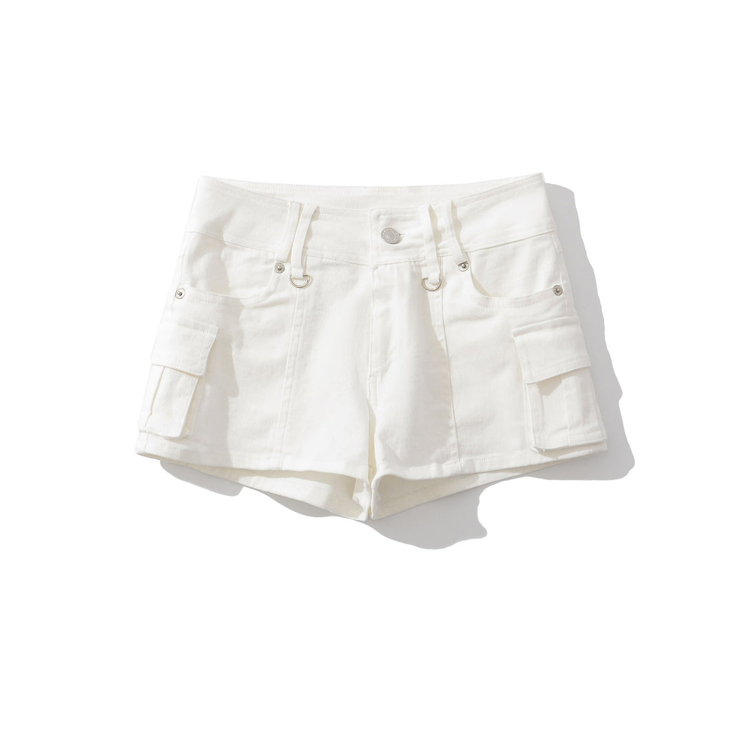 Damen Cargo-Shorts mit praktischen Taschen und elastischem Bund Heidi-Mode