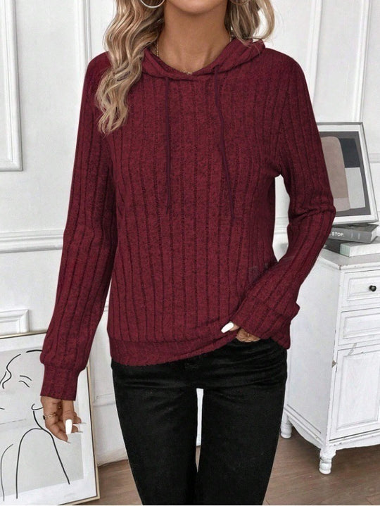 Damen Fleece Kapuzenpulli im Rippdesign Heidi-Mode