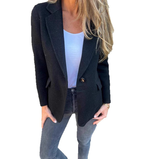 Damen Feminin Gestreifter Blazer Heidi-Mode