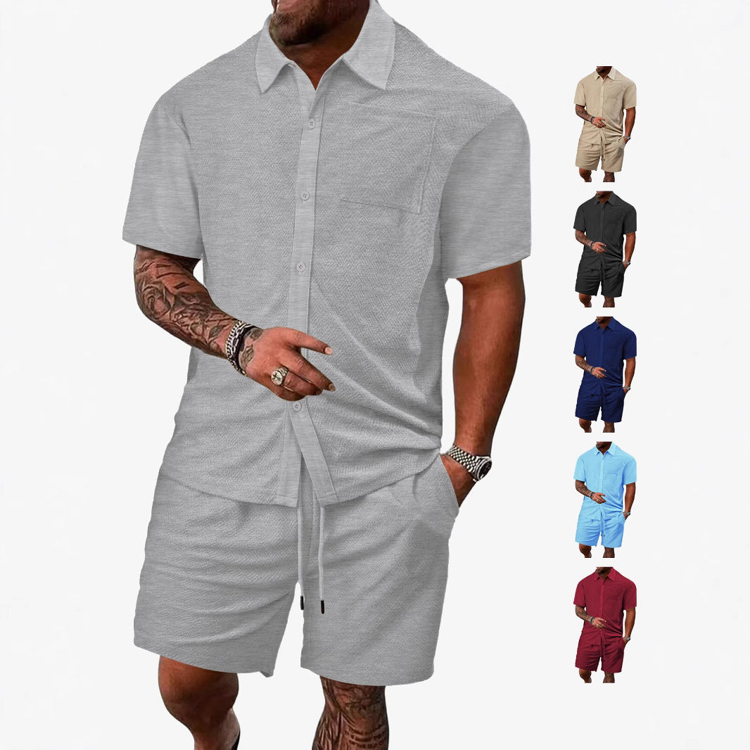 Herren Freizeit Outfits mit atmungsaktiver Textur und praktischen Taschen Heidi-Mode