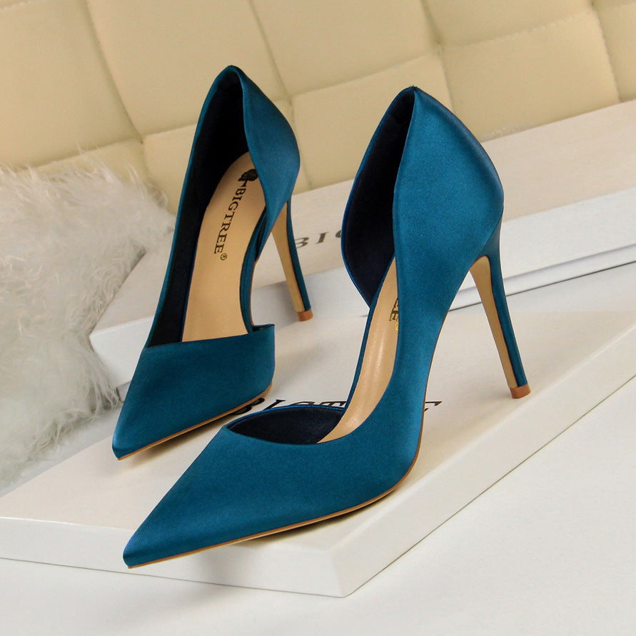 Damen Elegante Stiletto-Pumps mit offenem Absatz und spitzem Design Heidi-Mode