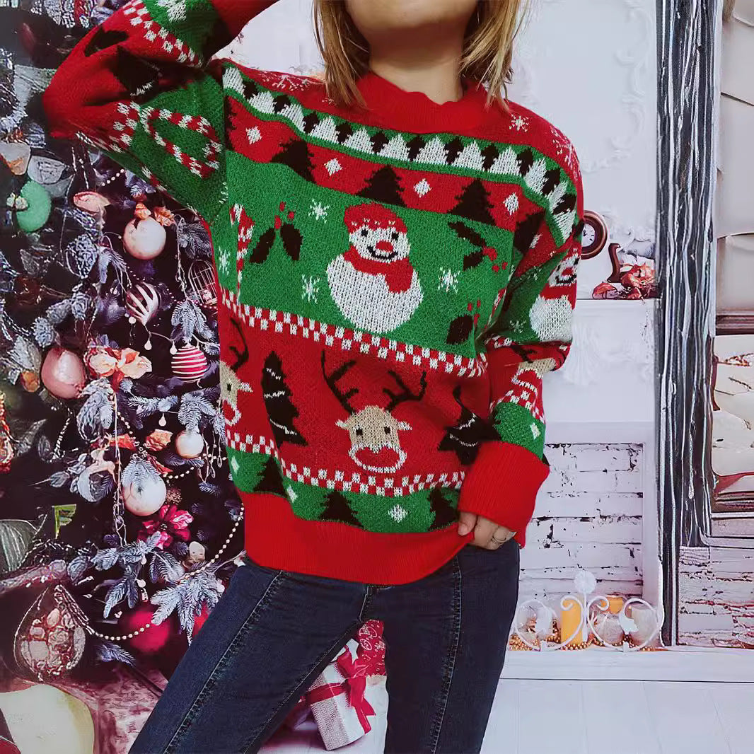 Damen Weihnachts-Pullover mit festlichem Motiv und angenehmem Schnitt Heidi-Mode