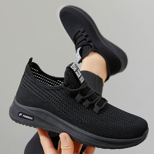 Herren Atmungsaktive Laufschuhe mit elastischer Schnürung und dämpfendem Fußbett Heidi-Mode