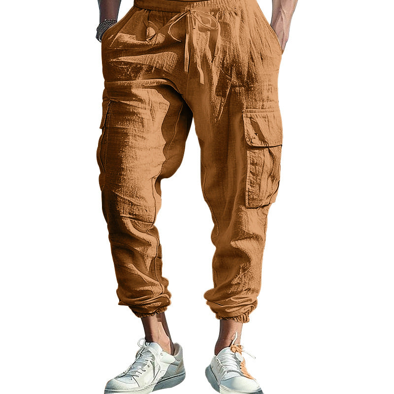 Herren Cargo-Hose mit elastischem Bund und praktischen Seitentaschen Heidi-Mode