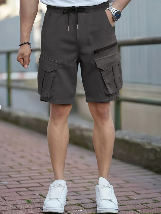 Herren Cargo-Shorts mit praktischen Taschen und elastischem Bund Heidi-Mode