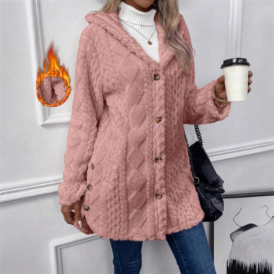 Damen Kuschelige Oversized Jacke Heidi-Mode