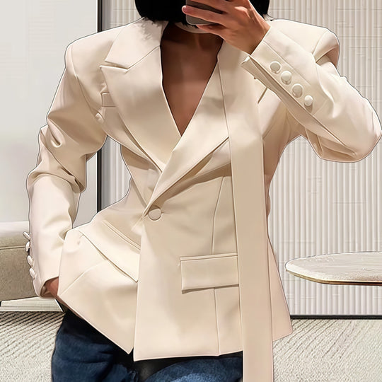 Damen Elegante Blazerjacke im modernen Schnitt Heidi-Mode