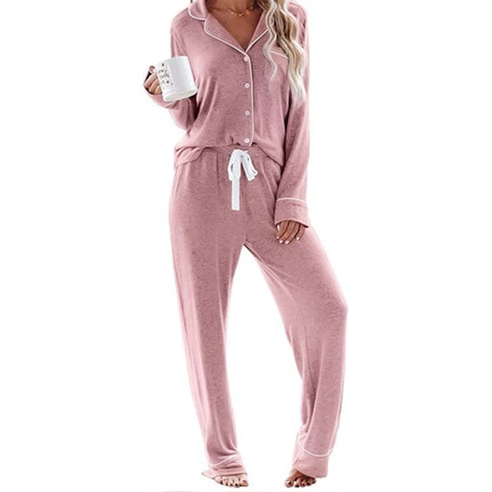 Damen Schlafanzug-Set aus weichem, atmungsaktivem Material Heidi-Mode
