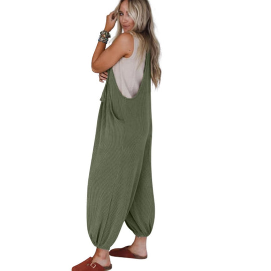 Damen Lässiger Jumpsuit mit praktischen Taschen Heidi-Mode