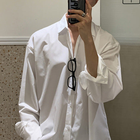 Herren Oversize-Hemd aus atmungsaktiver Baumwolle mit lässigem Schnitt Heidi-Mode