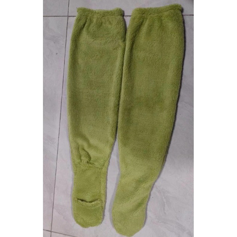 Damen Kuschelige Overknee-Socken aus weichem Fleece Heidi-Mode