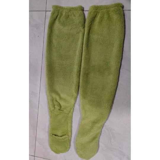 Damen Kuschelige Overknee-Socken aus weichem Fleece Heidi-Mode