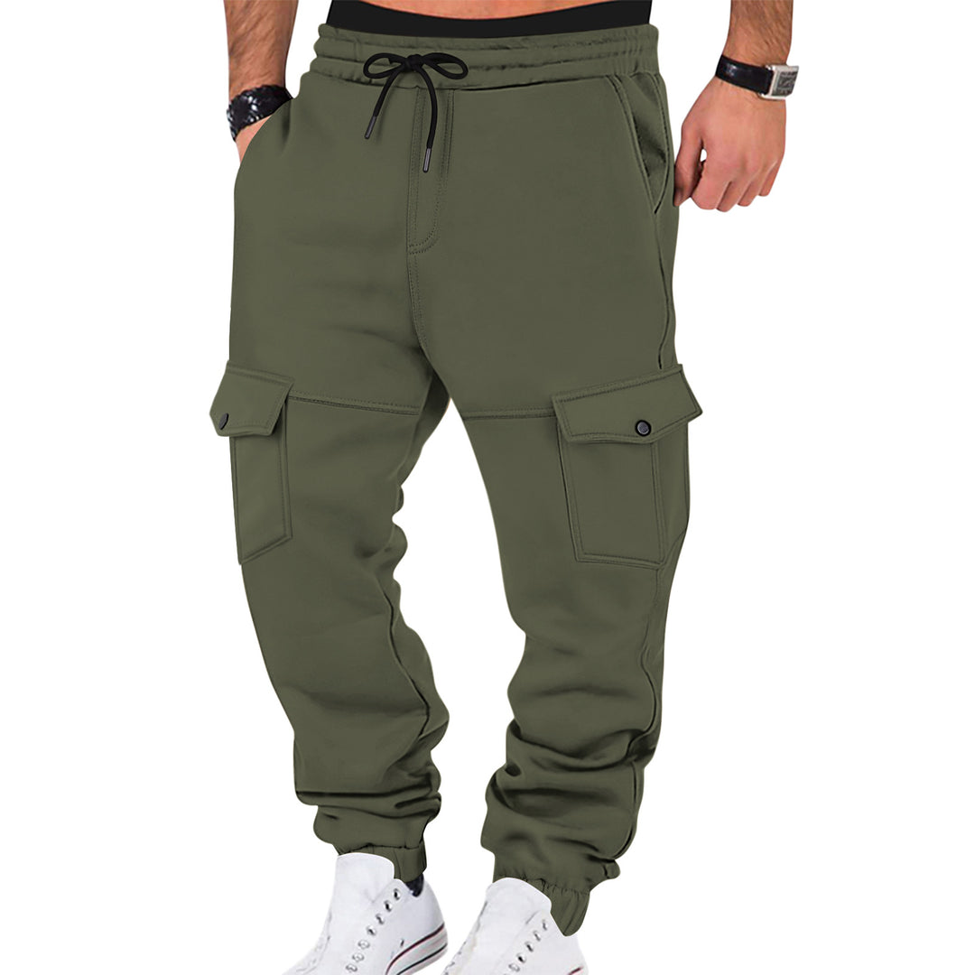 Herren Cargo-Jogginghose mit seitlichen Taschen und elastischem Bund Heidi-Mode