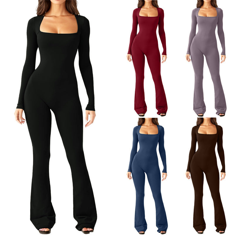 Damen Bodysuit mit weitem Bein und tiefem Dekolleté Heidi-Mode