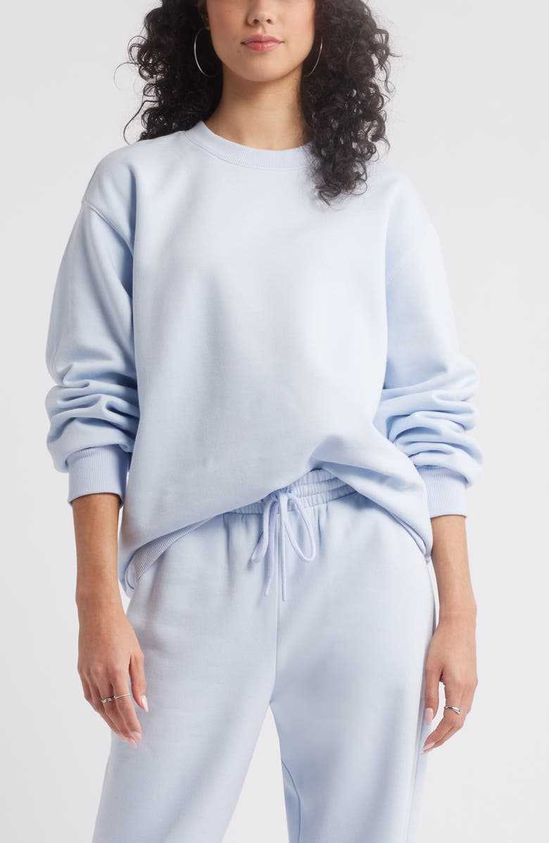 Damen entspannter Sweatshirt mit klassischem Rundhalsausschnitt Heidi-Mode