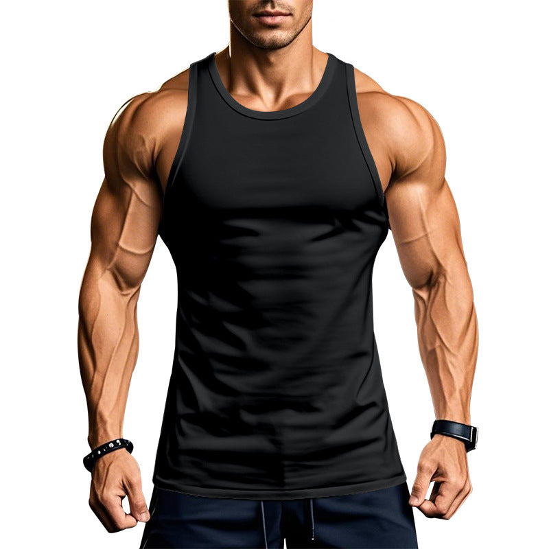 Herren atmungsaktives Fitness Tanktop mit Racerback-Schnitt Heidi-Mode