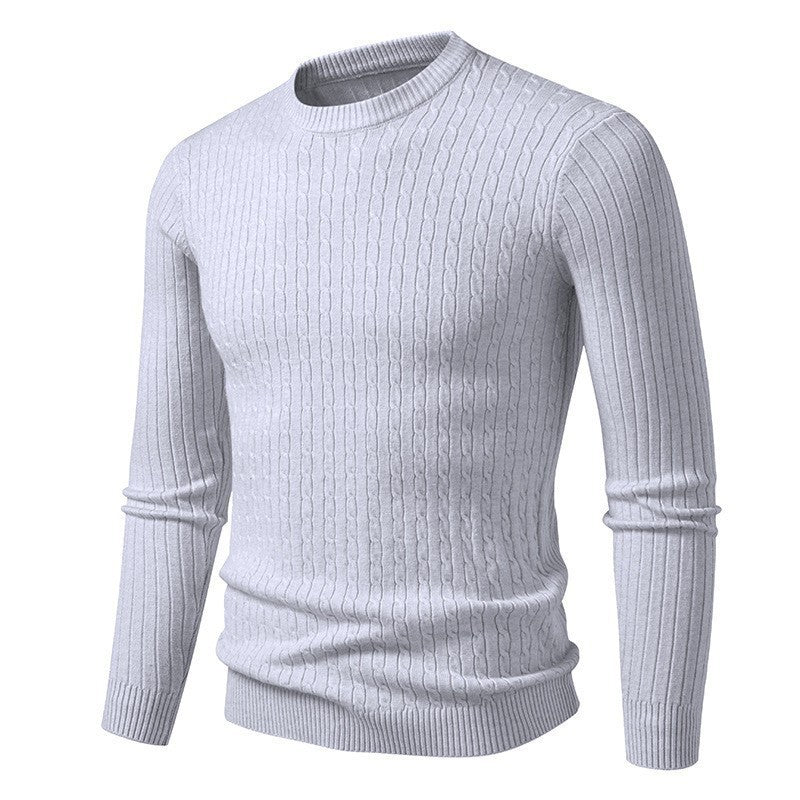 Herren modischer Strickpullover mit strukturiertem Zopfdesign Heidi-Mode