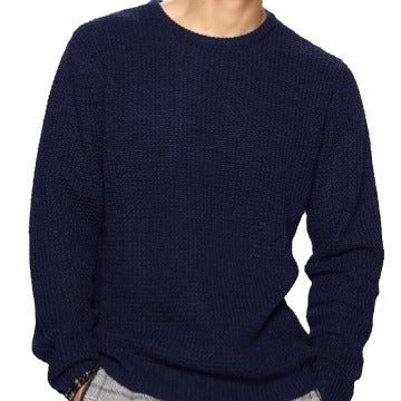 Herren Strukturierter Pullover mit Rundhalsausschnitt Heidi-Mode