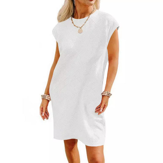 Damen Lockeres Sommerkleid mit strukturiertem Design und schickem Schnitt Heidi-Mode