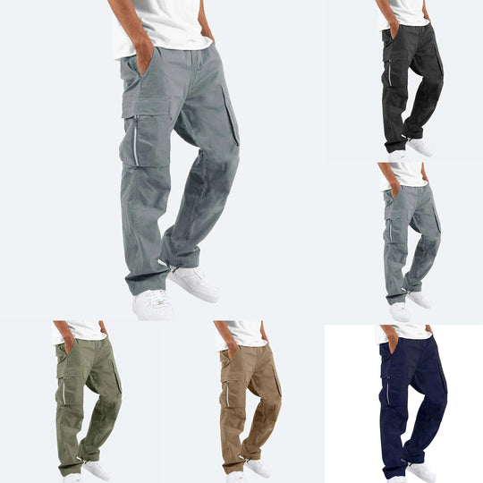 Herren robuste Cargo-Jeans mit seitlichen Reißverschlusstaschen Heidi-Mode