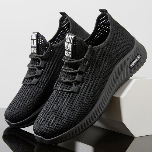 Herren Atmungsaktive Laufschuhe mit elastischer Schnürung und dämpfendem Fußbett Heidi-Mode