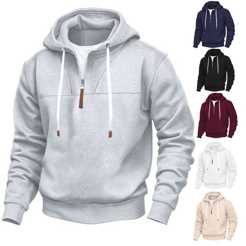 Herren Kapuzenpullover mit praktischer Reißverschlussöffnung und modernem Design Heidi-Mode